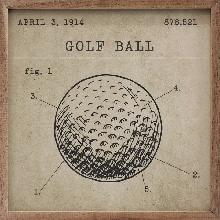 Golf Ball Patent Sign
