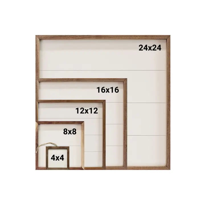 Farmer’s Local Market Wood Sign – 8x8x1.5