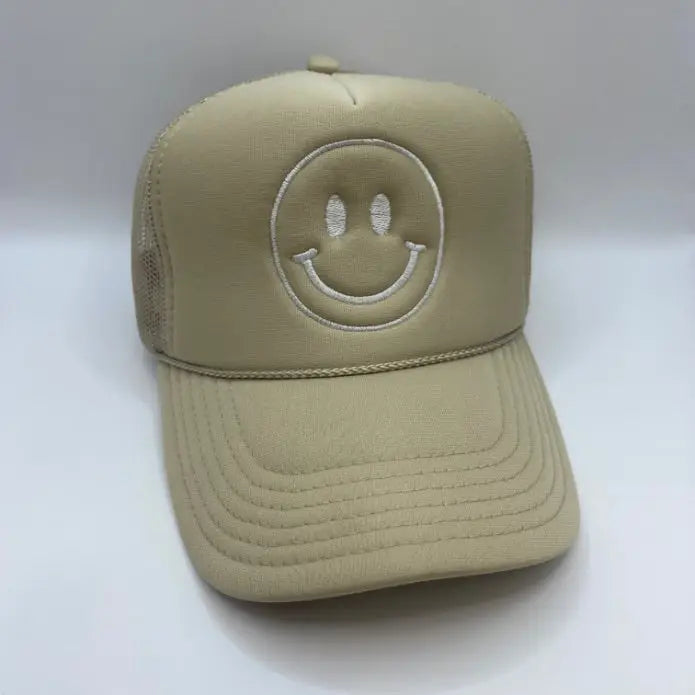 Happy Face Monochrome Trucker Hat