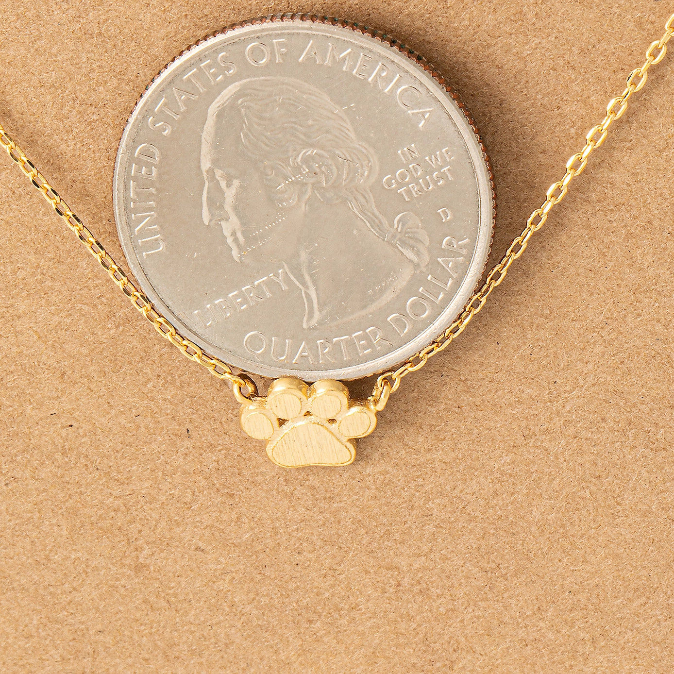 Mini Paw Print Charm Necklace