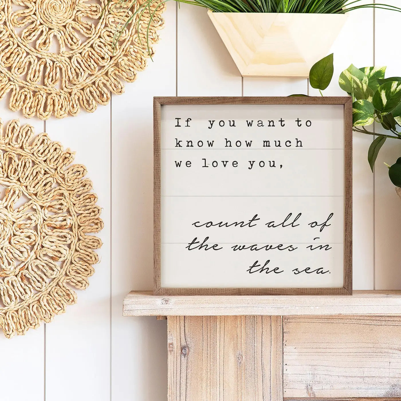 Waves In The Sea - Wood Sign