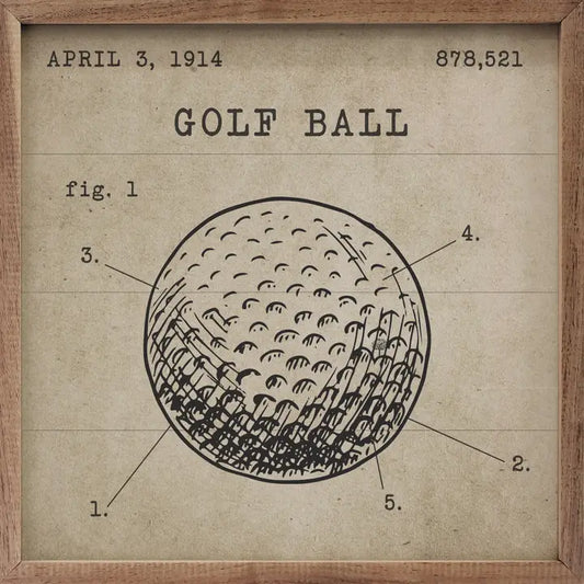 Golf Ball Patent Sign