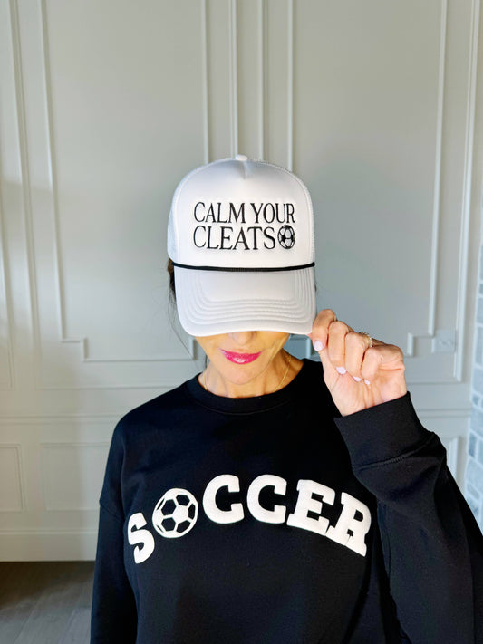 Poppy & Pine - Calm Your Cleats Soccer P&P Trucker Hat