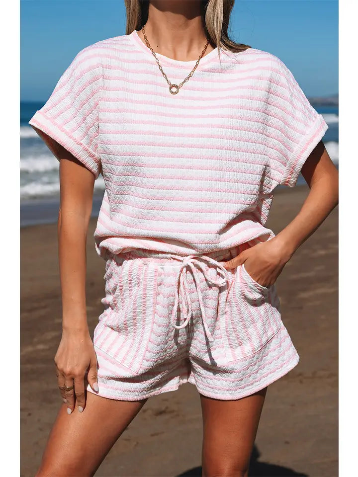 Daily Shift Stripe Print Set