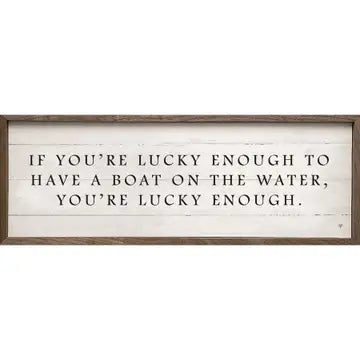 Boat On The Water  - Wood Sign