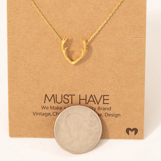 Antler Pendant Necklace