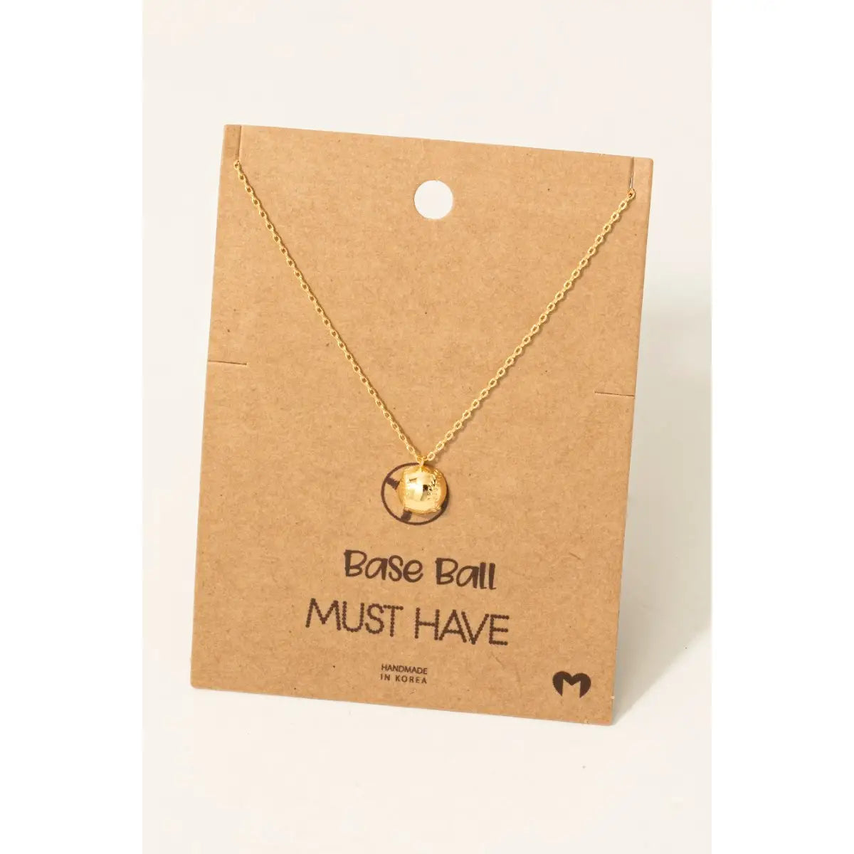 Baseball Pendant Necklace