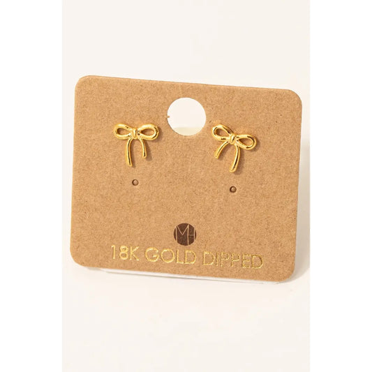 Mini Ribbon Bow Stud Earrings