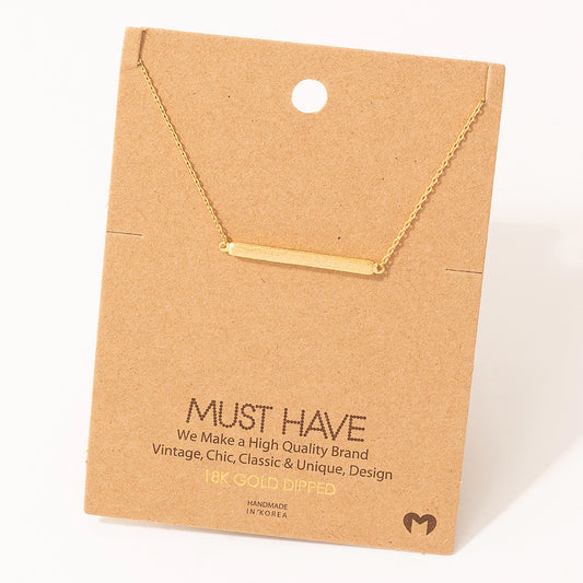 Thin Bar Pendant Necklace