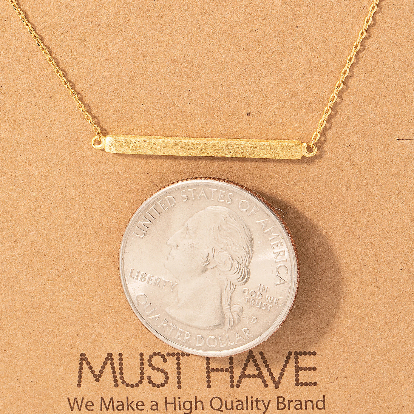 Thin Bar Pendant Necklace