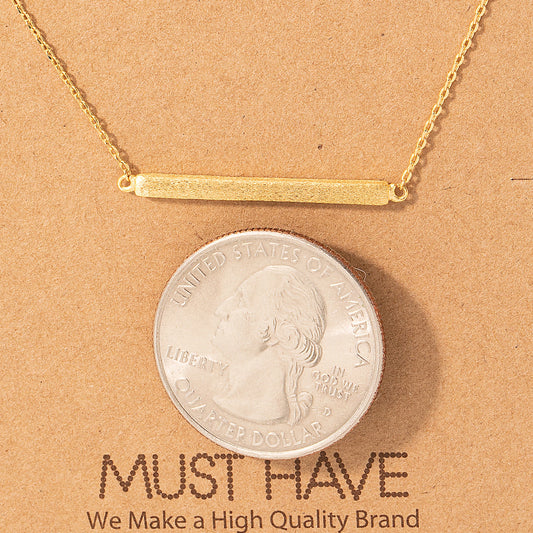 Thin Bar Pendant Necklace