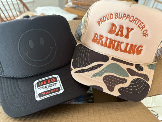 Proud Supporter of Day Drinking Trucker | Desert Camo/Brown