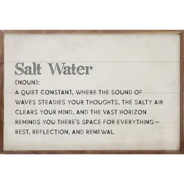 Salt Water Definition Wall Art