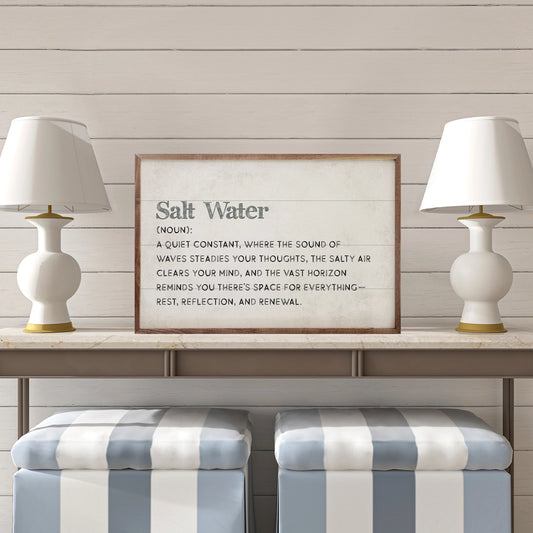 Salt Water Definition Wall Art