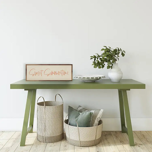 Sweet Summertime Peach - Wood Sign  (24x8in)