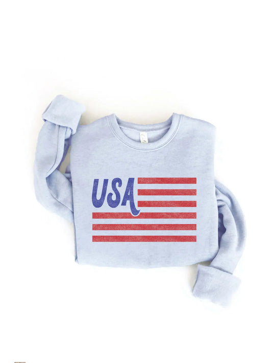 USA Flag Graphic Sweatshirt