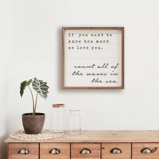 Waves In The Sea  - Wood Sign