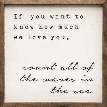 Waves In The Sea  - Wood Sign