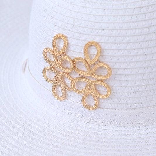 Pierce + Hide - Gold Plaza Earrings | Statement Loop Earrings