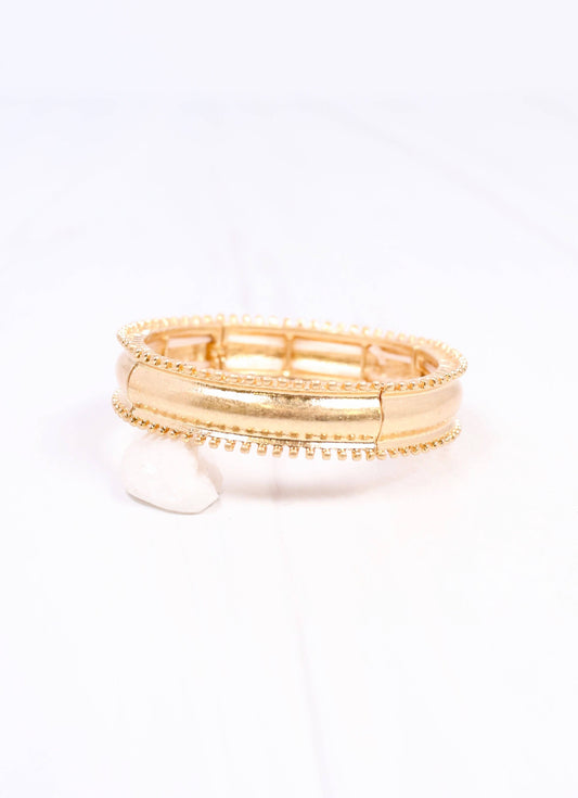 Caroline Hill - Vontra Stretch Bracelet GOLD